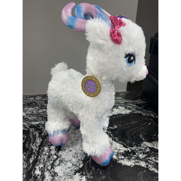 Build A Bear Glisten Reindeer Plush with Pink and Blue Swirl Antlers and Hooves - Picture 6 of 13